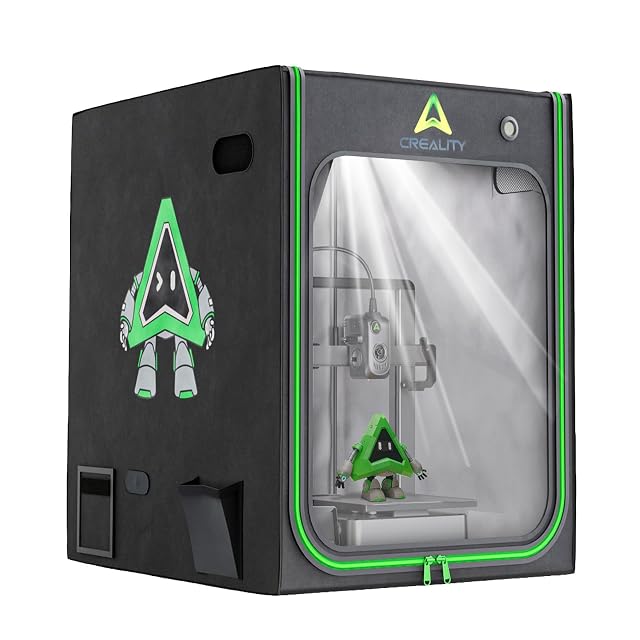 Grand caisson Creality pour imprimante 3D avec fenêtre transparente et ruban LED