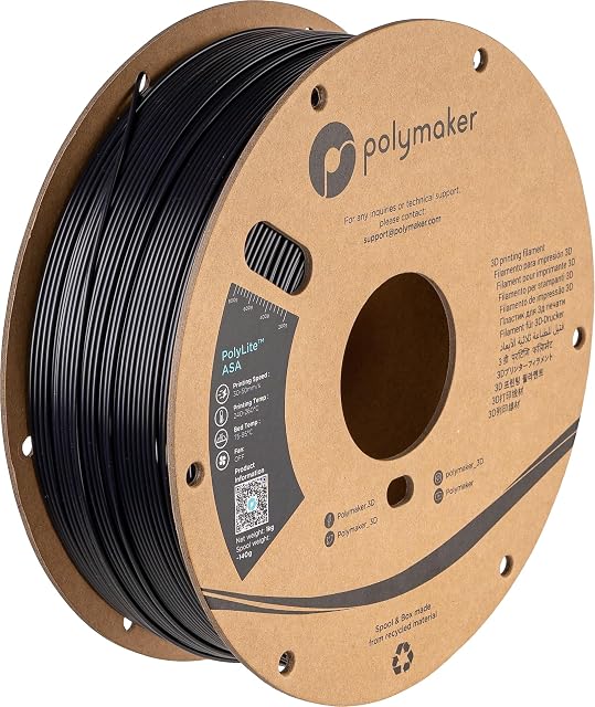 Bobine de filament ASA PolyLite noir Polymaker