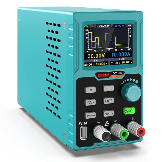 Alimentation de laboratoire programmable Kiprim DC310S avec écran couleur
