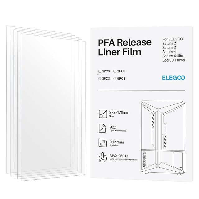 Feuilles de film de démoulage PFA ELEGOO pour imprimantes Saturn