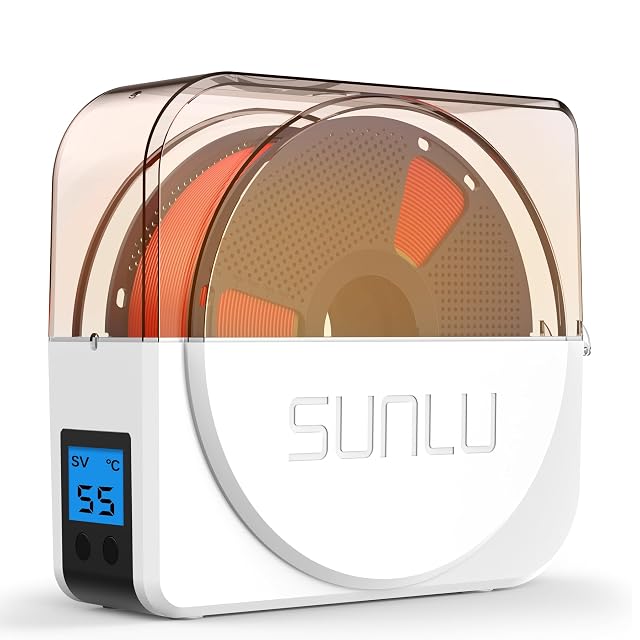 Boîte de séchage de filament SUNLU S1 Plus avec une bobine à l’intérieur et un petit écran LCD