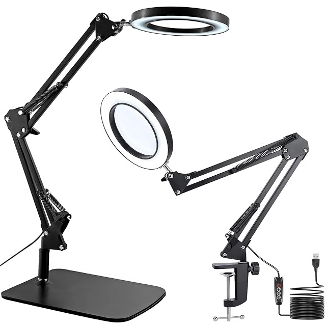 Lampe loupe Soobuygoo avec options socle et pince