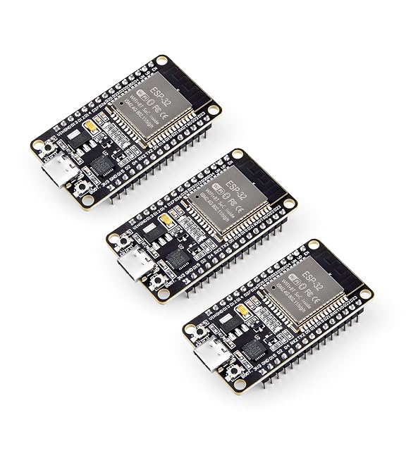 Trois cartes de développement ELEGOO ESP-32 avec connecteurs USB-C