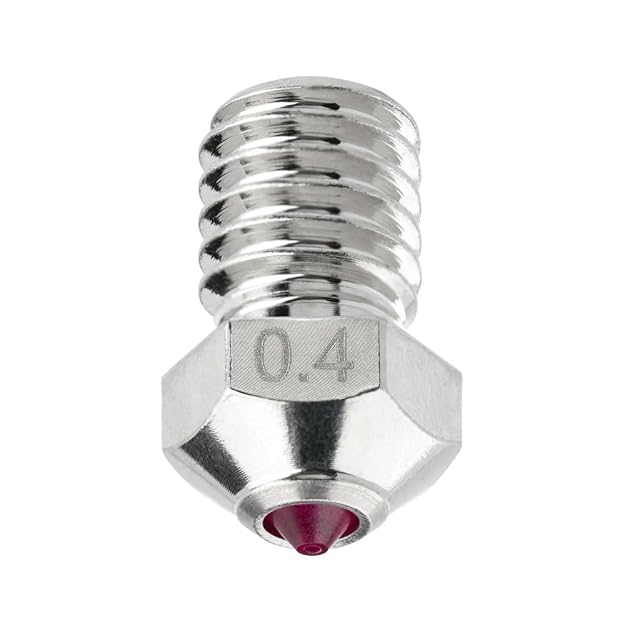 Buse DUROZZLE nickelée brillante gravée 0.4 avec une pointe en rubis rouge