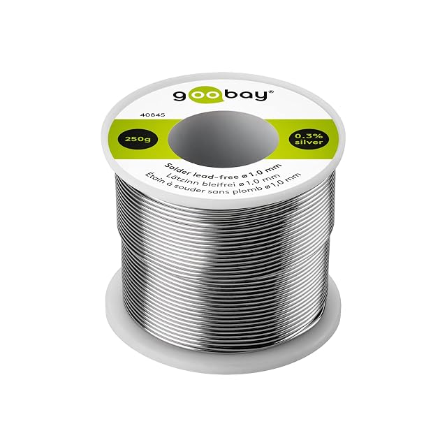 Bobine goobay 40845 étiquetée 250 g, 0,3 % d’argent, sans plomb, 1,0 mm
