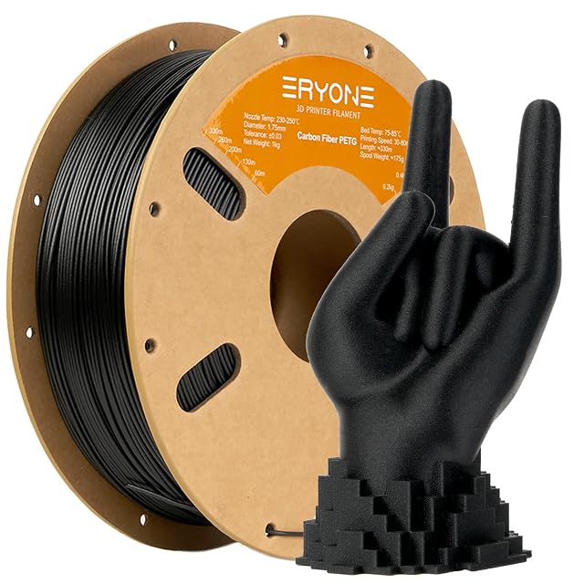 Bobine de filament PETG fibre de carbone noir ERYONE