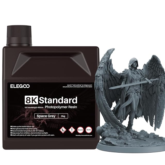 Flacons de résine ELEGOO 8K Standard Rigid gris sidéral