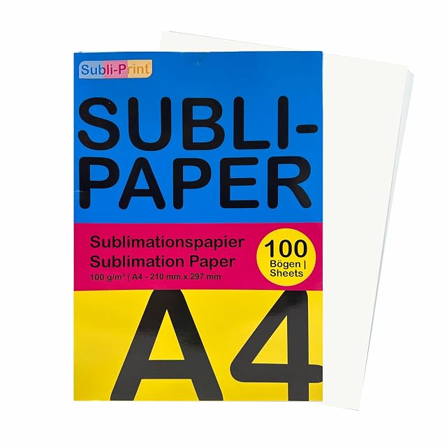 Paquet Subli-Print étiqueté Subli-Paper, 100 g/m², A4 210 × 297 mm, 100 feuilles