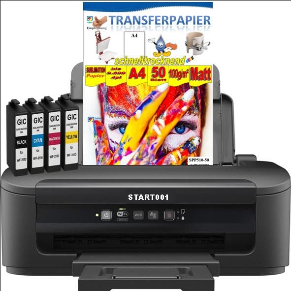 Kit de démarrage imprimante à sublimation A4 Dr. Inkjet avec cartouches et papier transfert