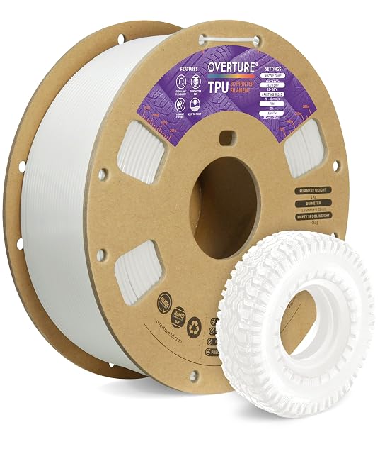 Bobine de filament TPU blanc OVERTURE