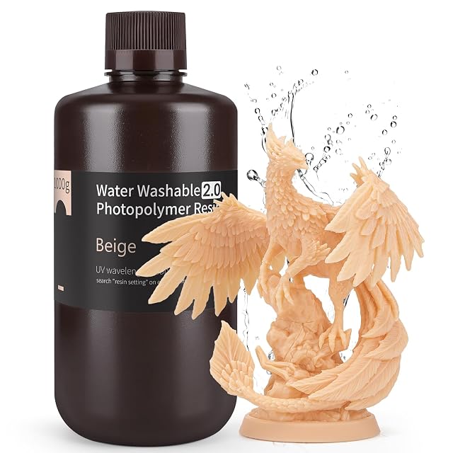 Flacon de résine ELEGOO Water Washable Resin 2.0 beige